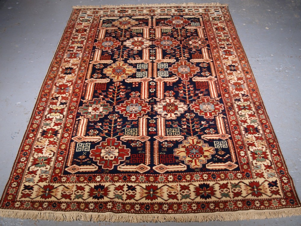fine hand knotted turkish rug copy of 19th century caucasian shirvan rug about 40 years old