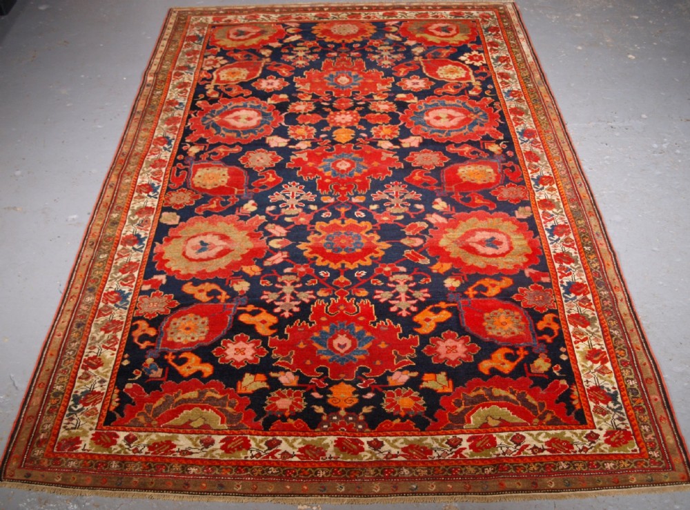 antique malayer rug very fine weave with harshang design circa 1900