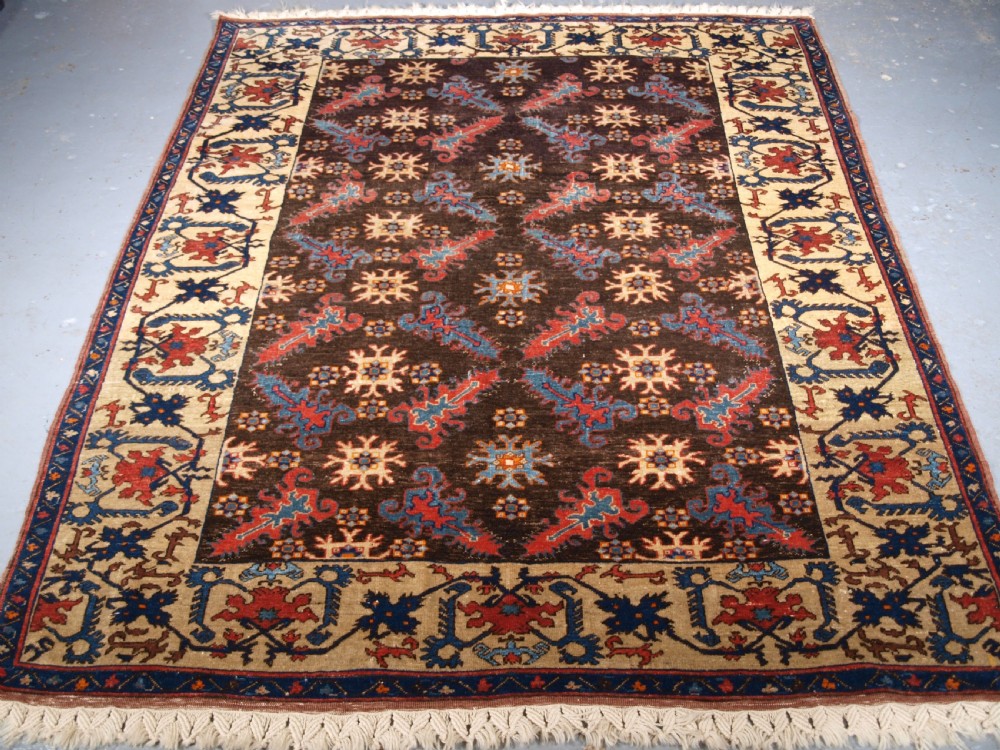 old turkish rug in the ottoman transylvanian lotto style about 50 years old