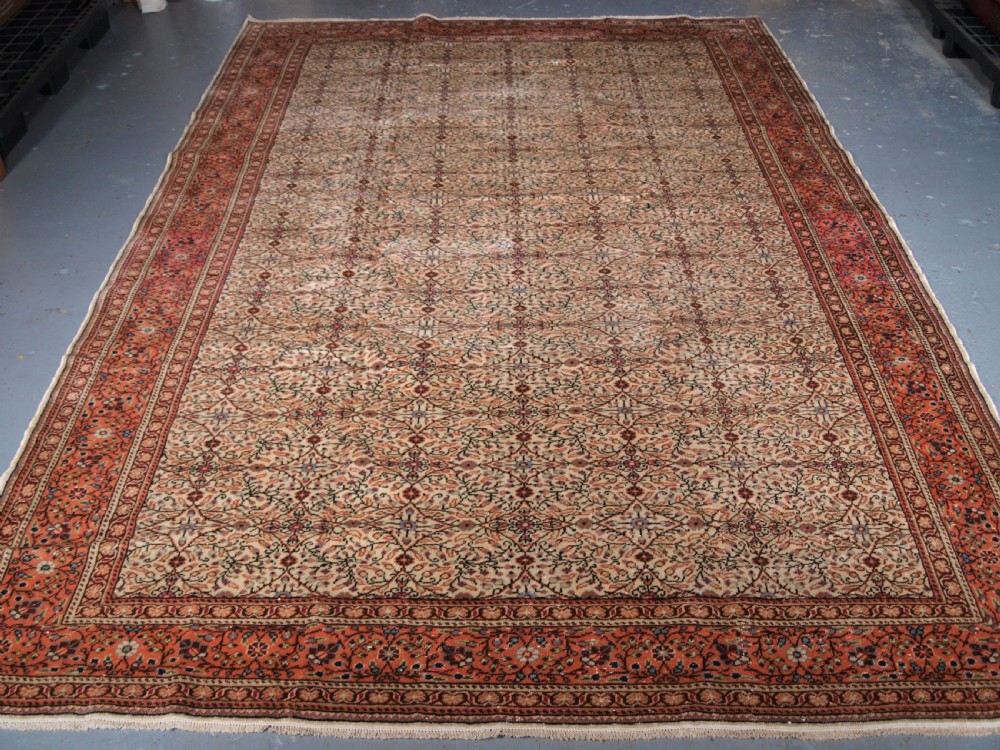 old turkish kayseri carpet all over design soft colours circa 1930