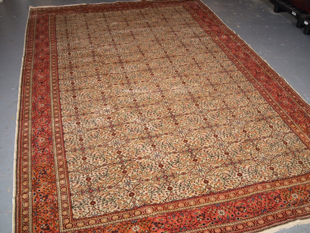 old turkish kayseri carpet all over floral design circa 1930