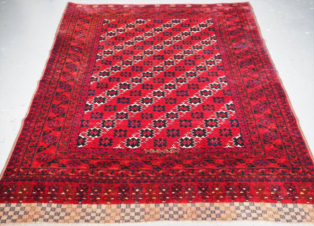 antique afghan ersari turkmen rug of ensi design circa 190020