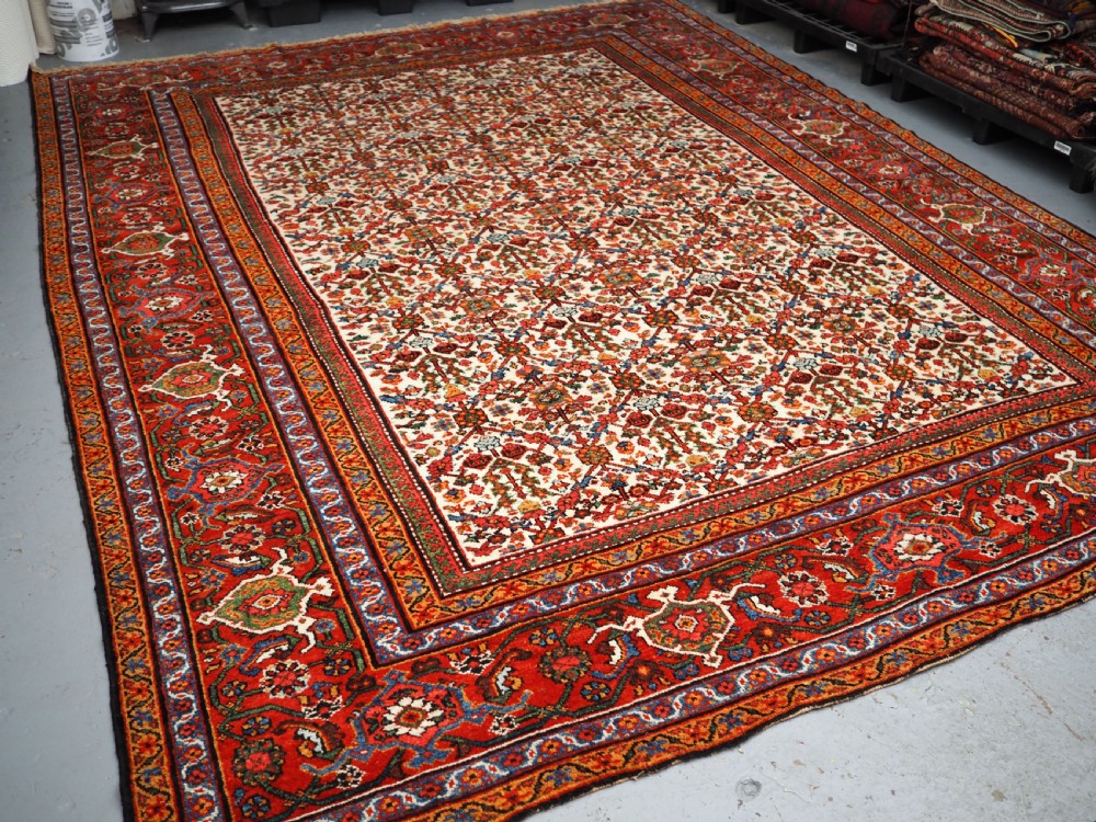 antique feraghan region village carpet perfect condition circa 190020