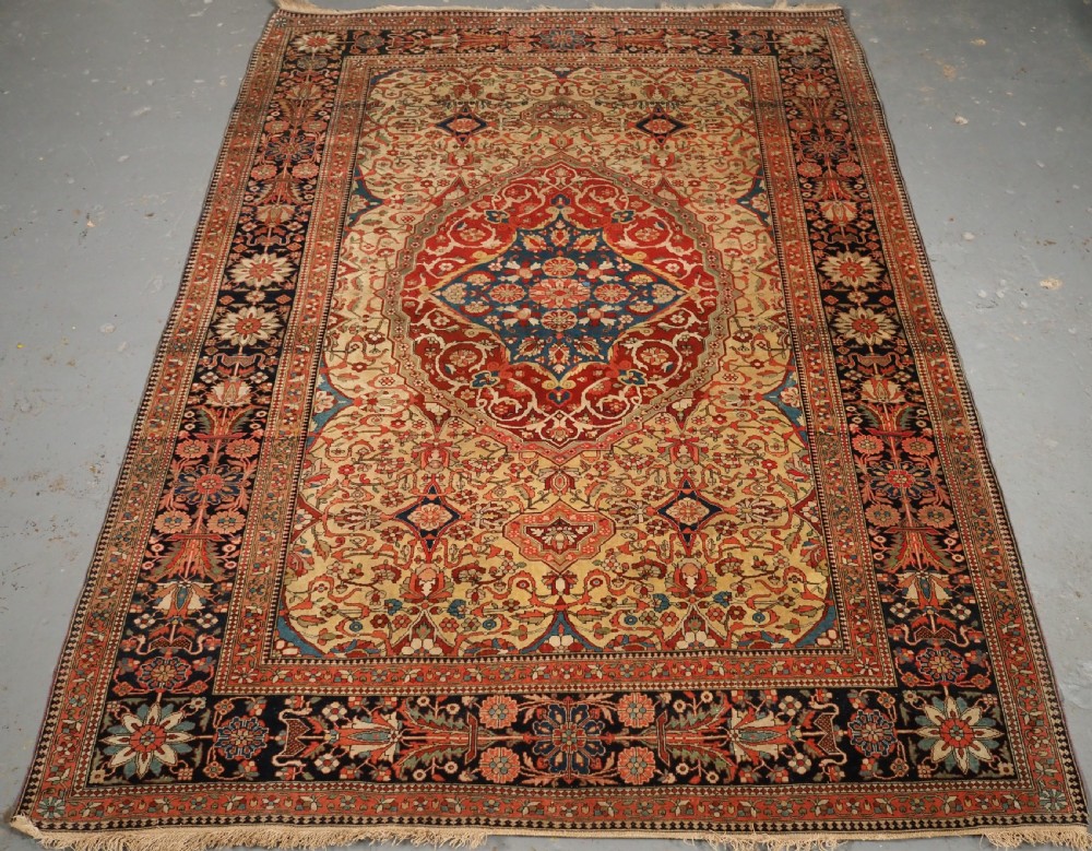 antique mohtasham kashan rug outstanding colour and condition circa 1890