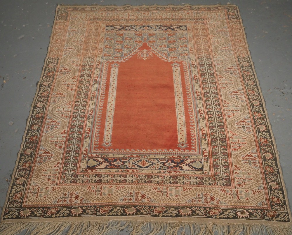 antique turkish ghiordes prayer rug superb condition 1st half 19th century