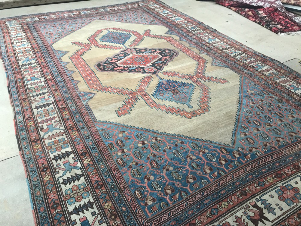 antique bakshaish village carpet large size with camel ground circa 1880