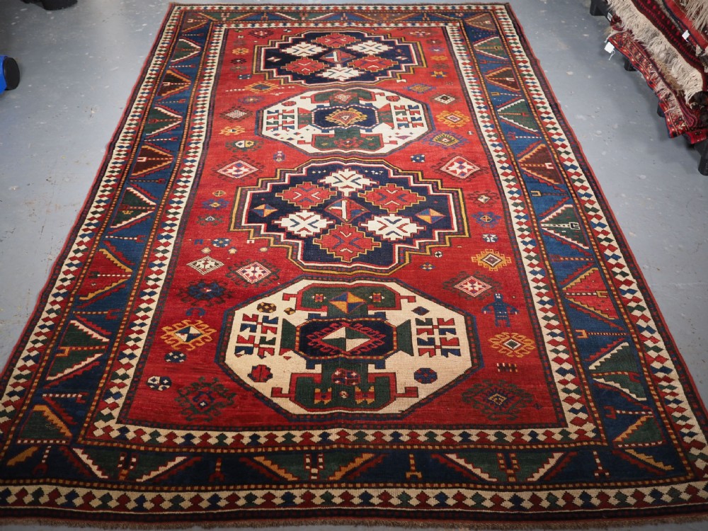 antique caucasian lori pambak rug of large size circa 1890