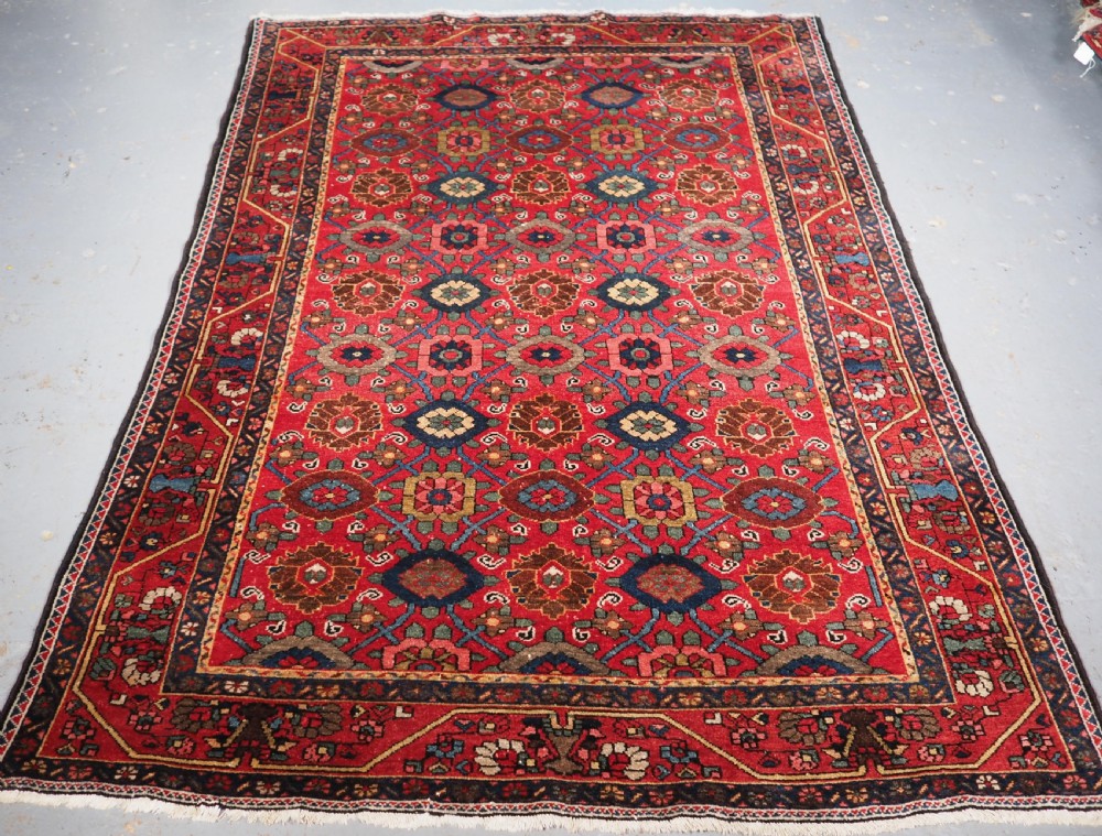 antique bakhtiari rug with mina khani design circa 1900