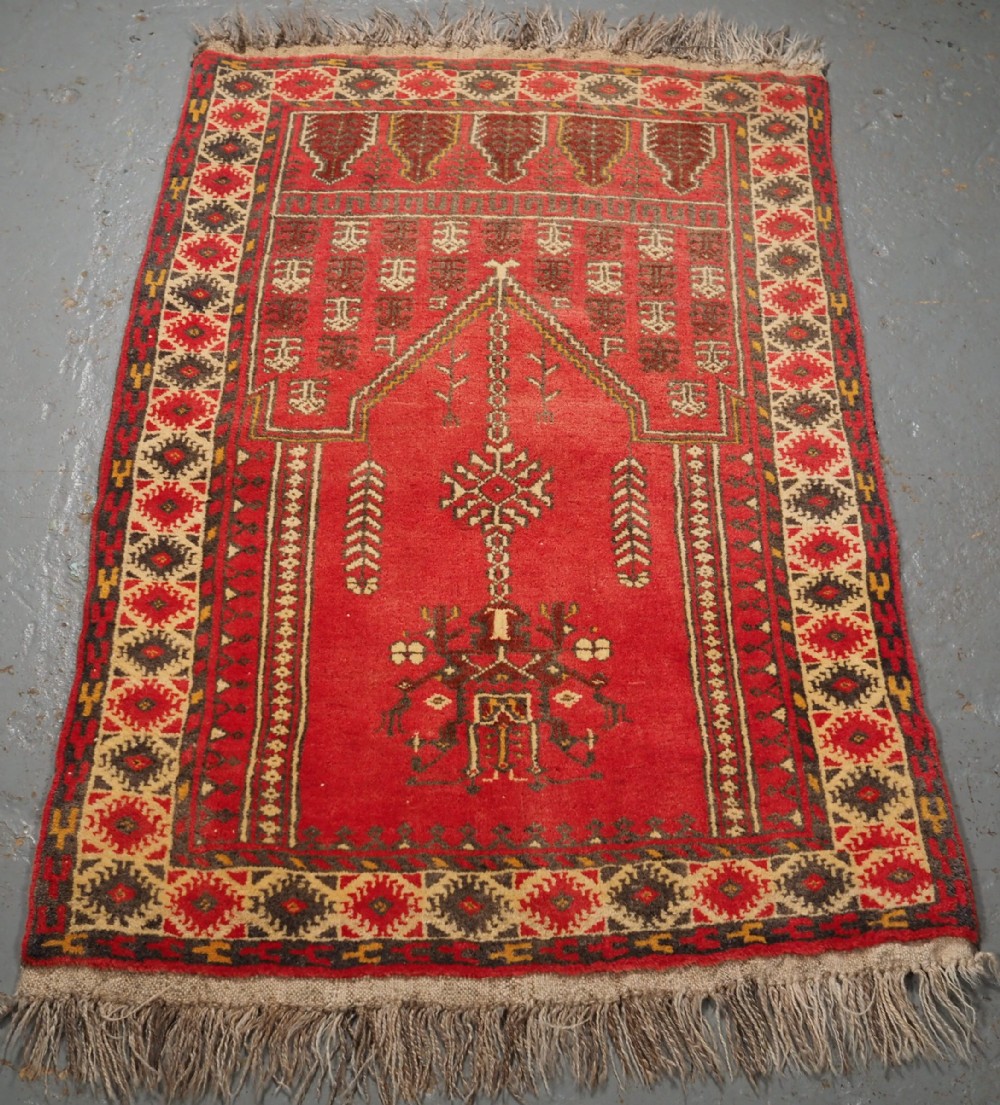 old afghan village prayer rug thick heavy rug circa 1930