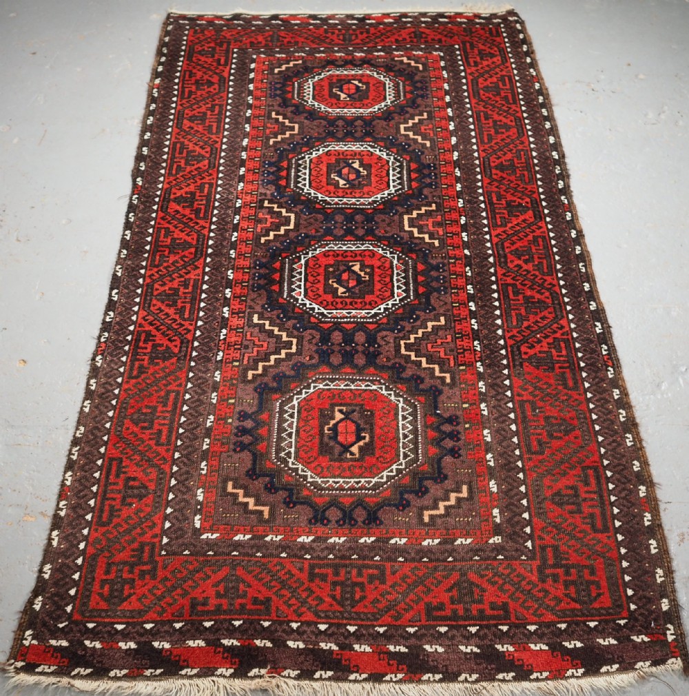 antique baluch rug salar khani tribe circa 1900