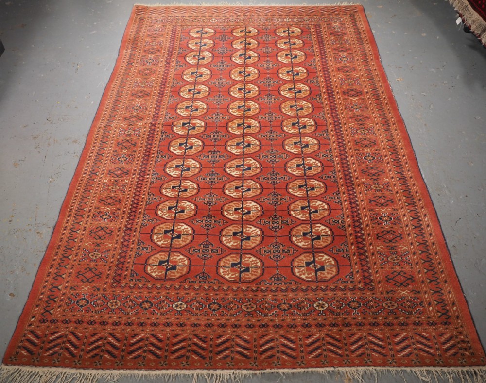 old afghan turkmen rug soft red colour circa 1960