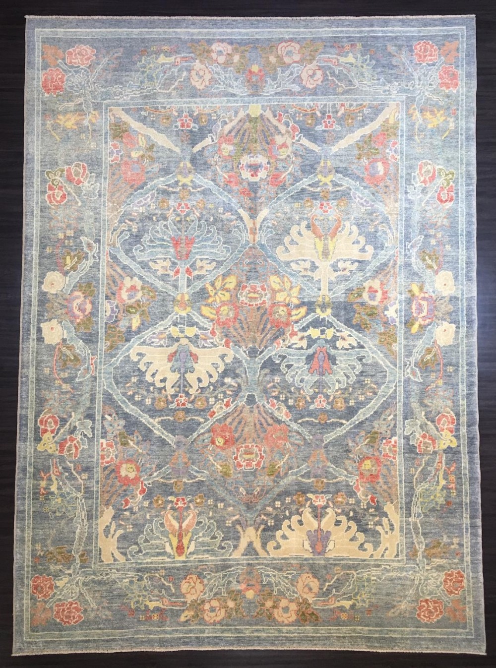 turkish oushak village carpet hand knotted in traditional design 413 x 300cm