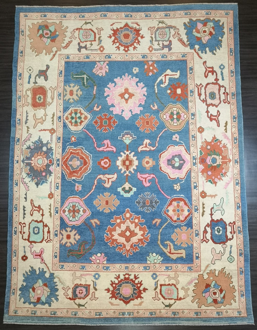 turkish oushak village carpet hand knotted in traditional design 388 x 285cm