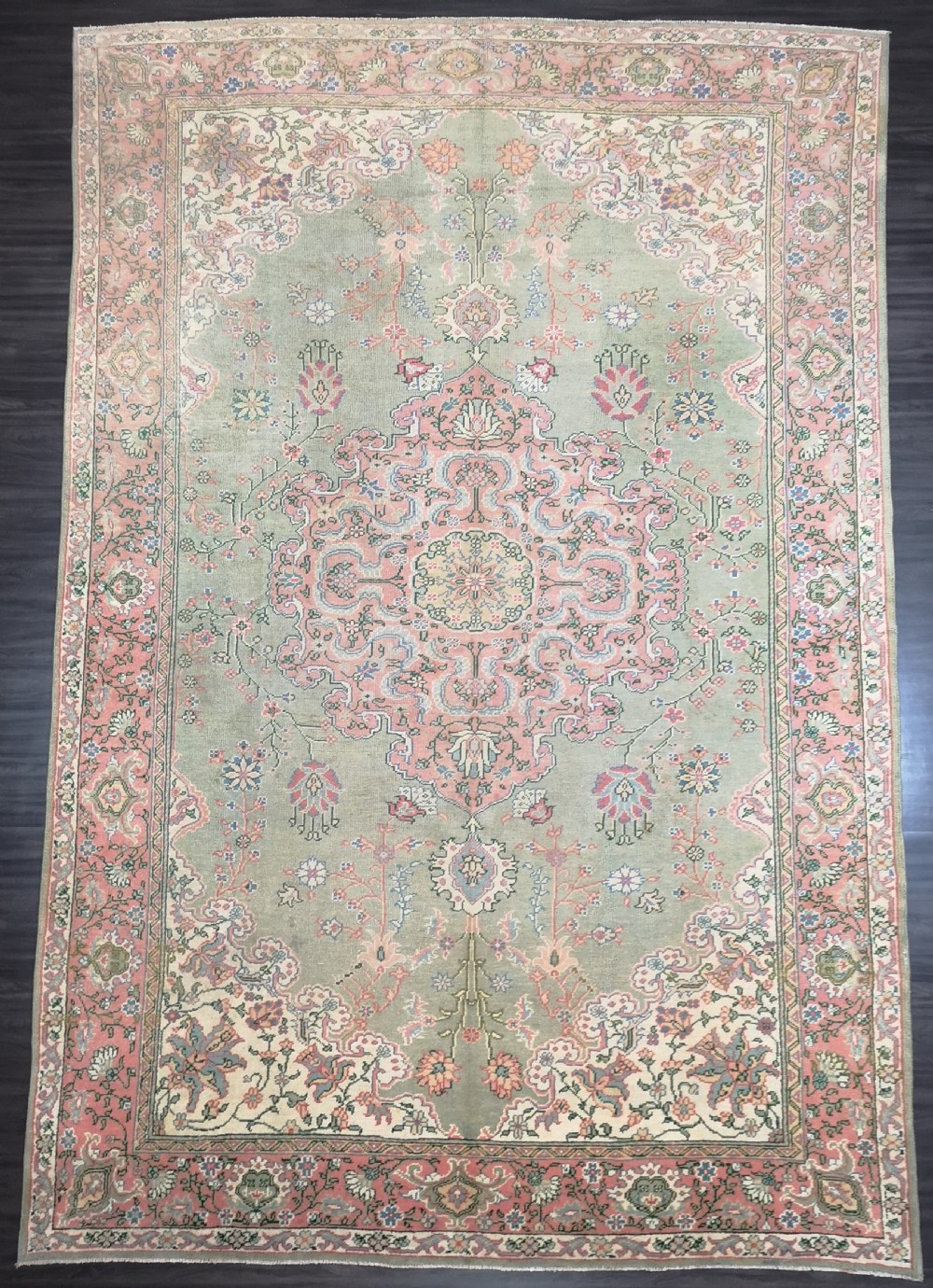 turkish oushak village carpet hand knotted in traditional design 427 x 285cm