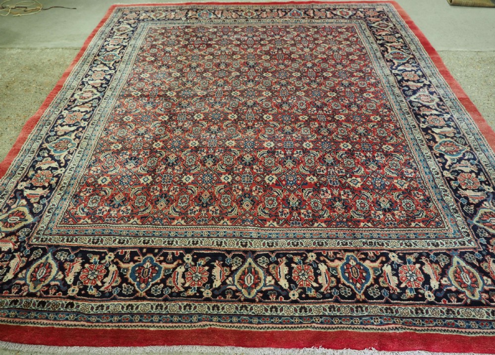 old mahal carpet with all over herati design full pile circa 1930