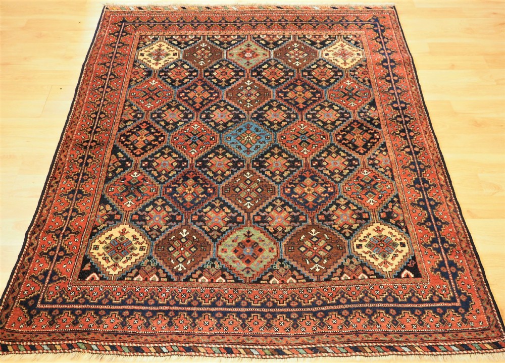 antique afshar tribal rug small size with fine design circa 1900