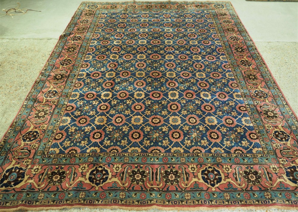 antique varamin region carpet with mina khani design circa 1920