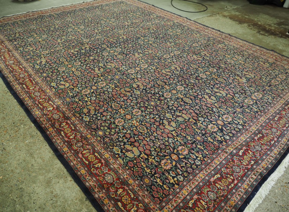 old turkish hereke carpet mille fleur design outstanding condition 50 years old