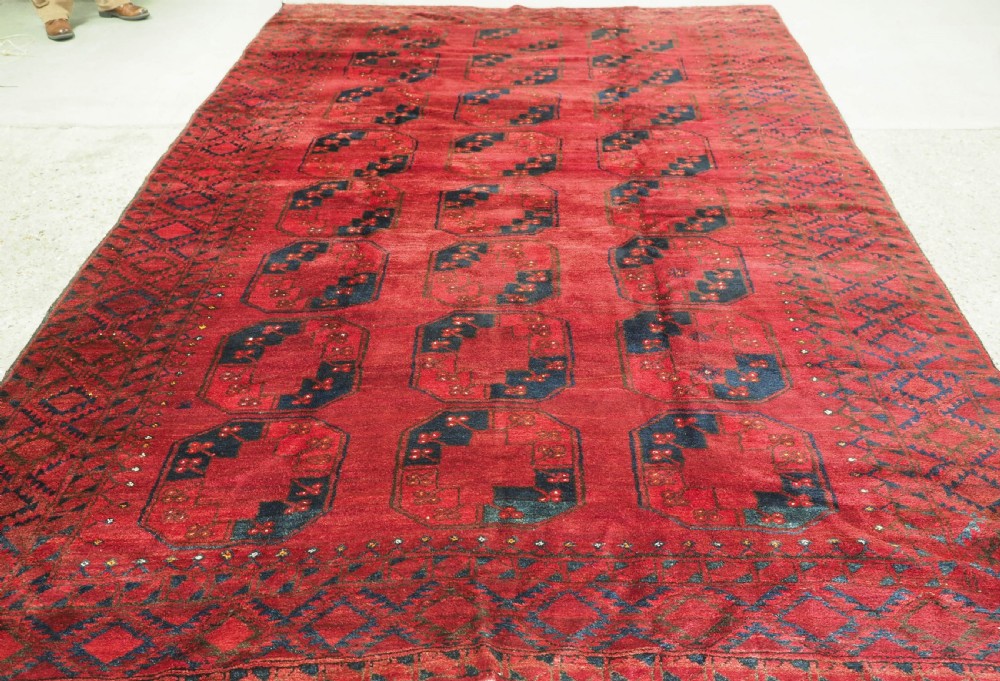 antique afghan village carpet good colour circa 1920