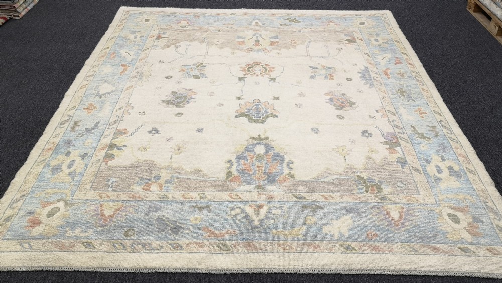 turkish oushak village carpet hand knotted in traditional design 310 x 258cm