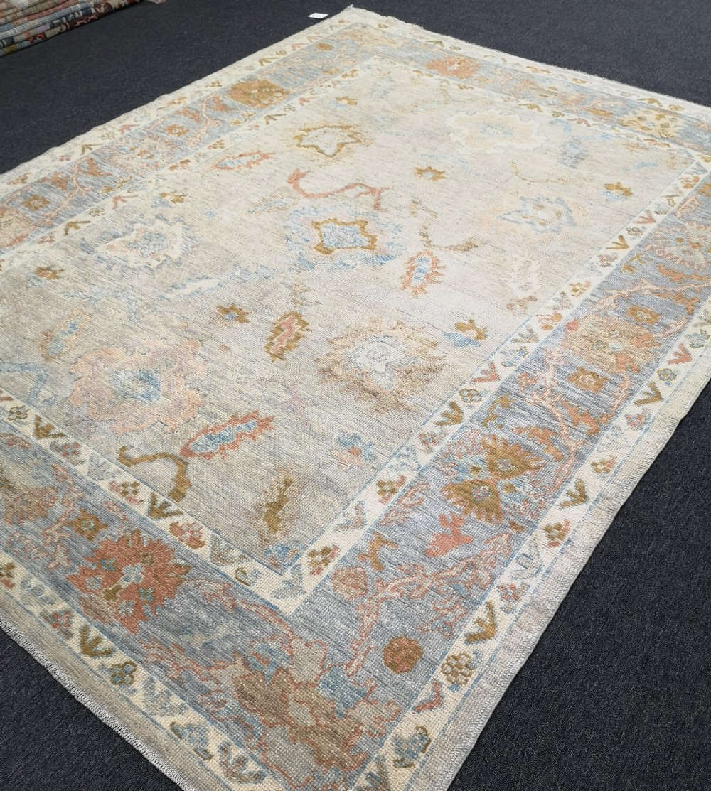 turkish oushak village carpet hand knotted in traditional design 310 x 245cm