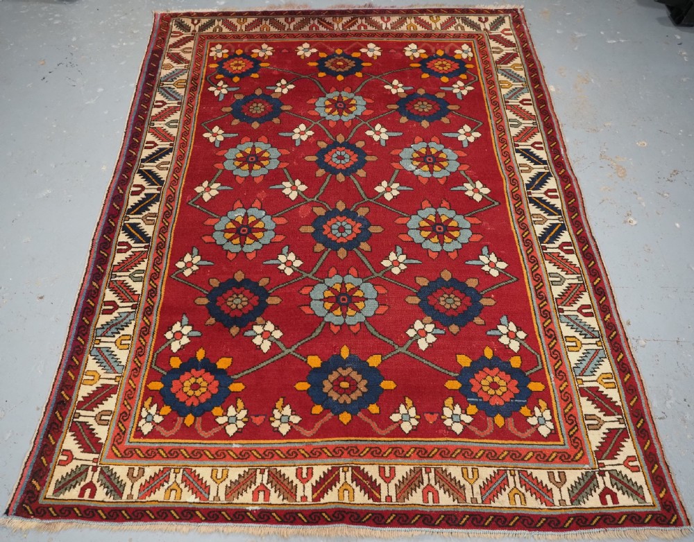 antique caucasian armenian erivan rug with mina khani design circa 1920