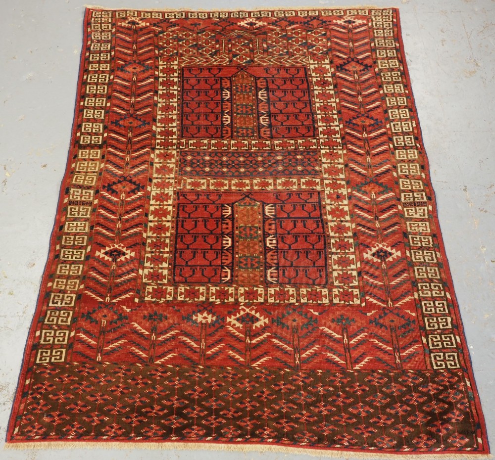 antique tekke turkmen ensi with outstanding colour 2nd half 19th century