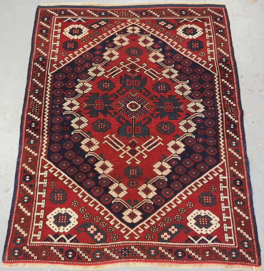 antique turkish kiz bergama rug classic design and superb colour circa 1880