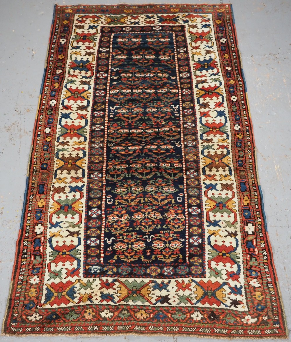 antique kurdish rug with shrub design outstanding condition circa 1900