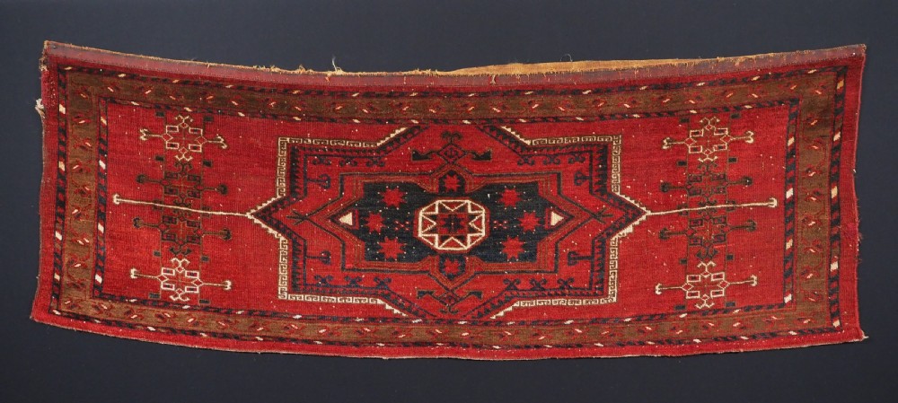 antique ersari turkmen torba with scarce undyed wool border circa 1870