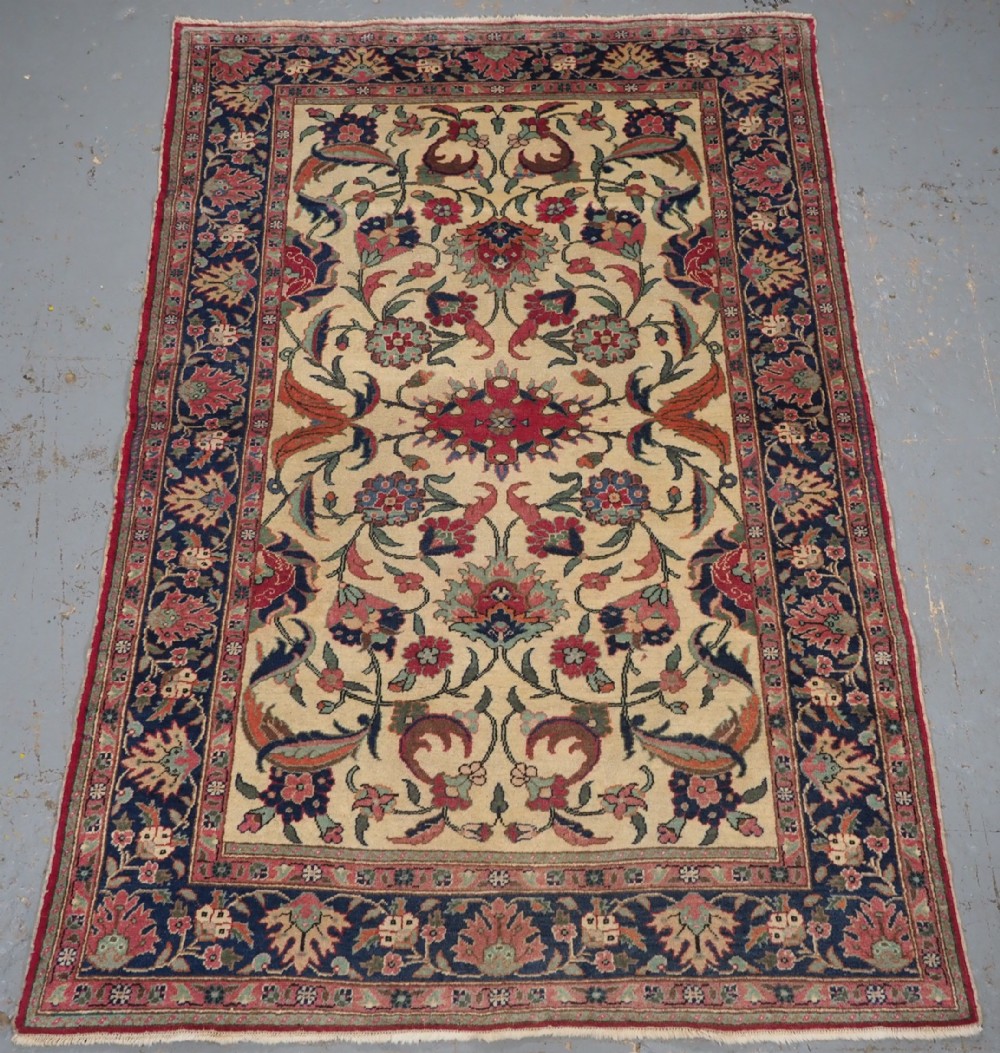 antique turkish kayseri rug with attractive floral design circa 1920