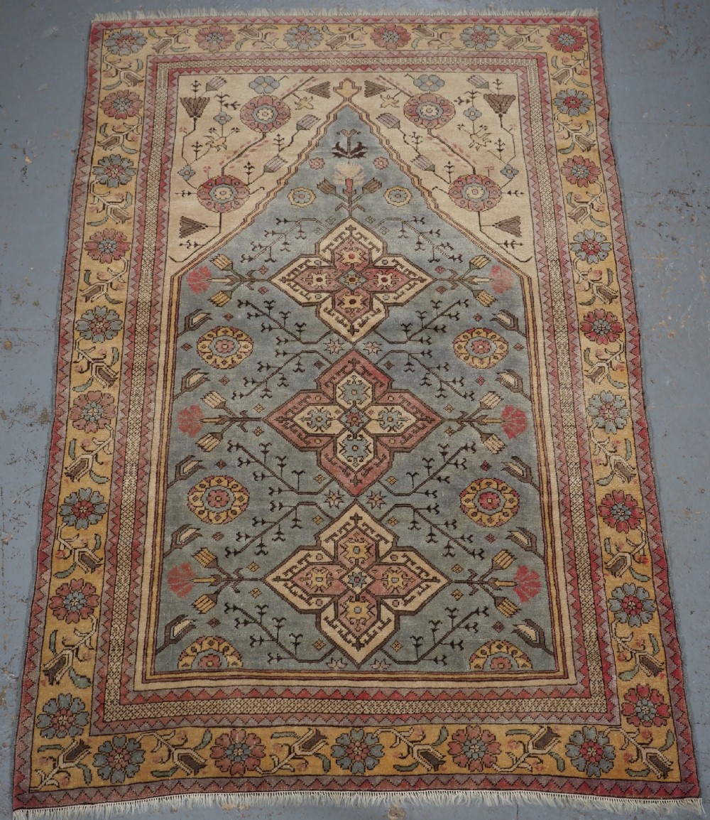 antique 'transylvanian' prayer rug probably romanian tuduc copy circa 1920