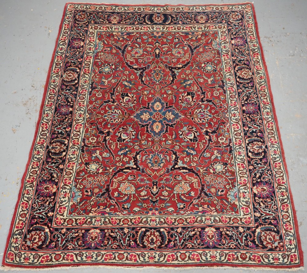 antique tabriz rug with classic floral design circa 1920 2