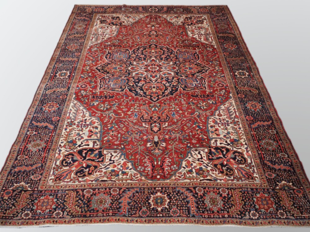 antique heriz carpet superb furnishing carpet with good colour circa 1910