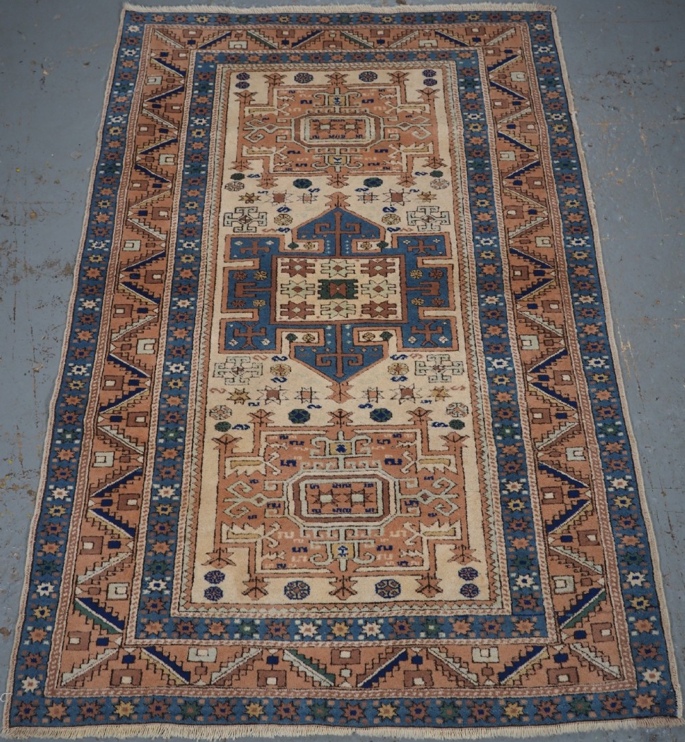 old turkish kars rug with caucasian kazak design about 50 years old
