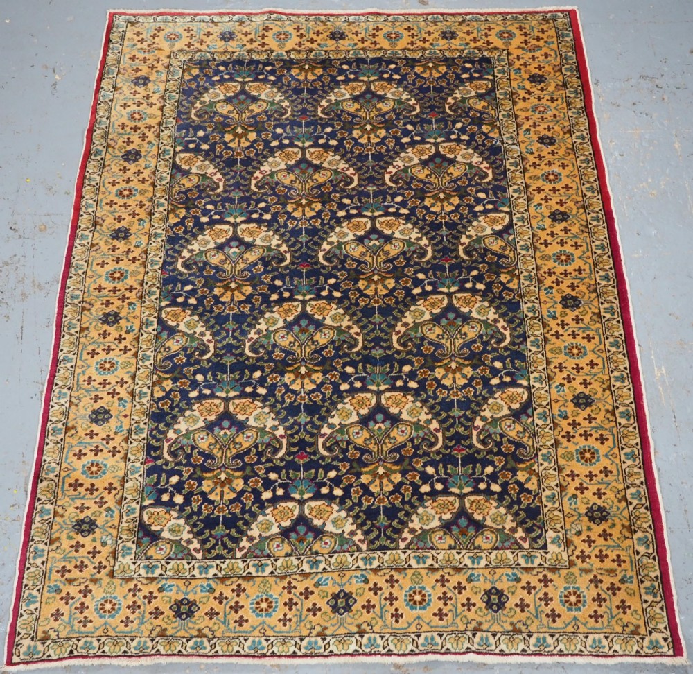 antique turkish kayseri rug with all over floral design circa 1920