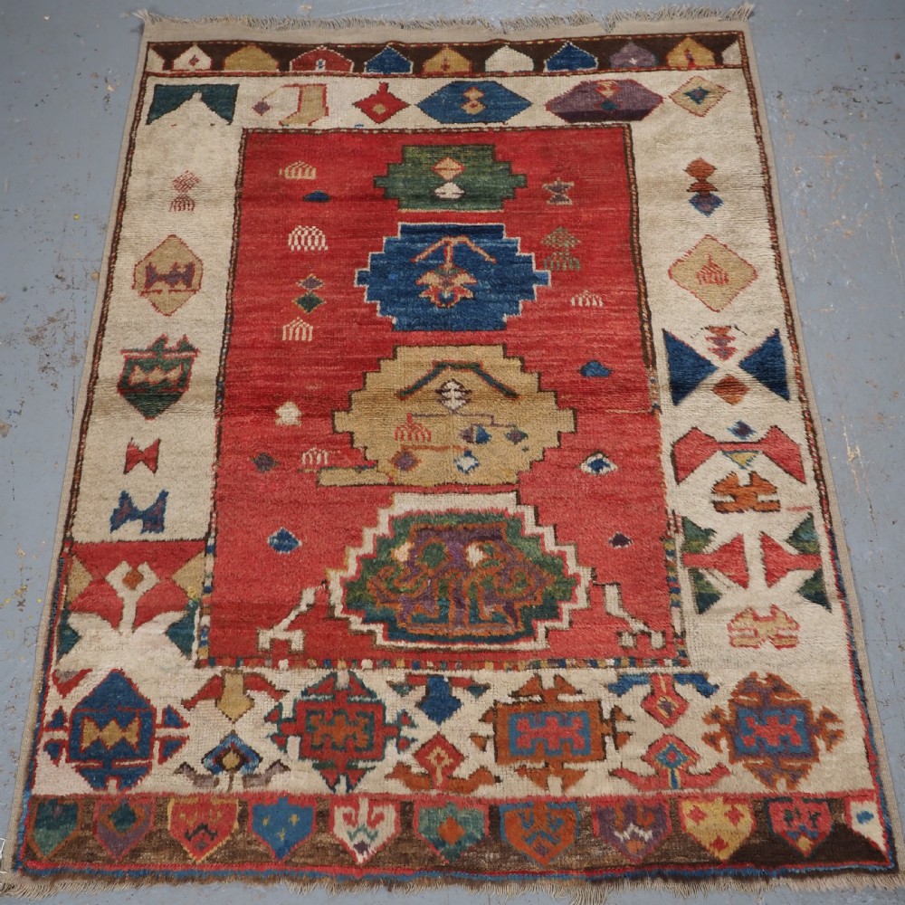 turkish konya rug copy of 19th century village rug made with antique wool