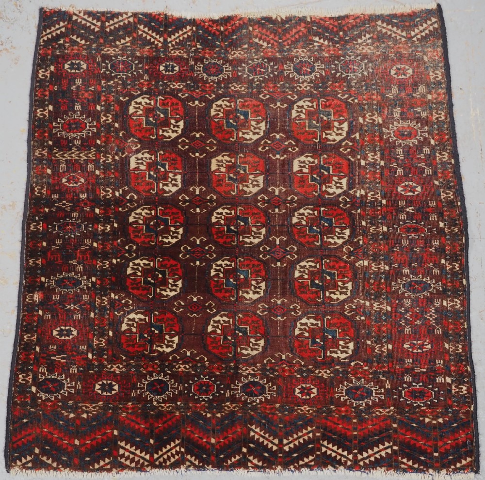 atntque tekke turkmen wedding dowry rug good colours circa 1890