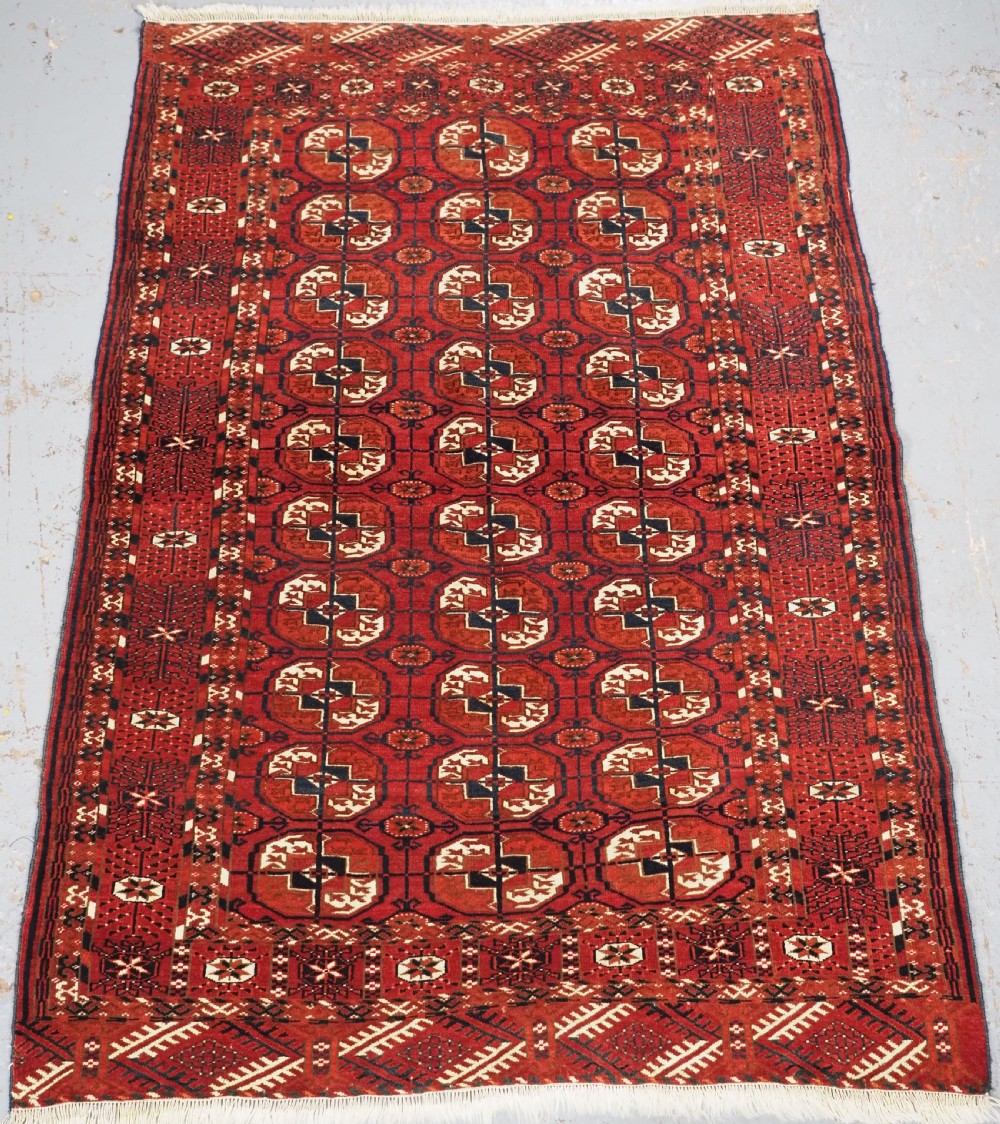 antique tekke turkmen dip khali rug good colour condition circa 1900