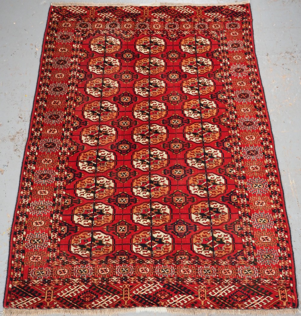 antique tekke turkmen rug good colour and condition circa 1900