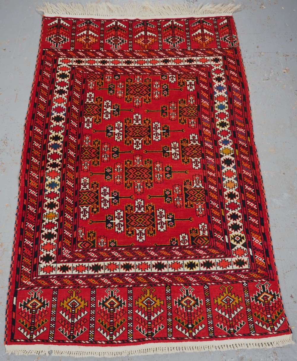 old yomut turkmen rug with kepse gul design circa 1930