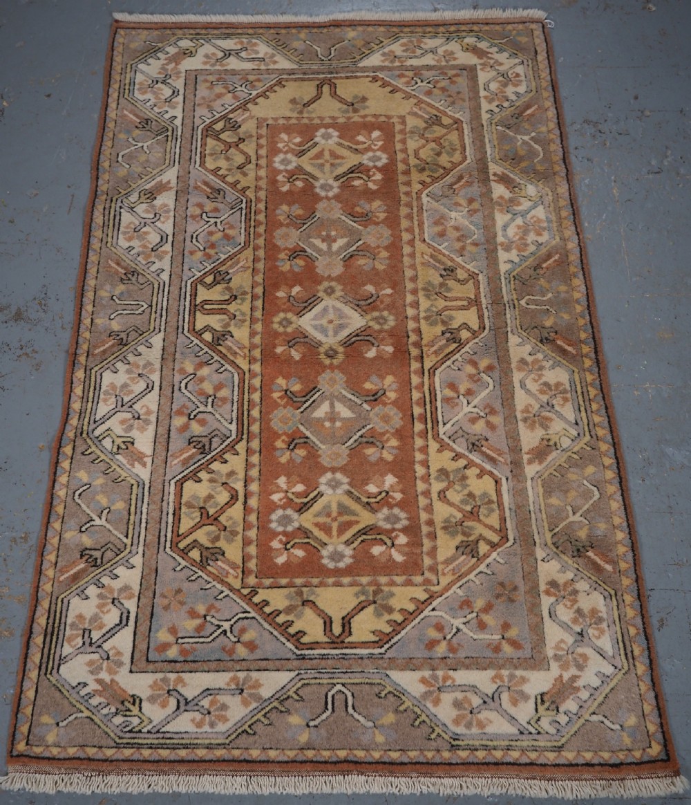 old turkish milas rug of traditional design excellent condition circa 1960