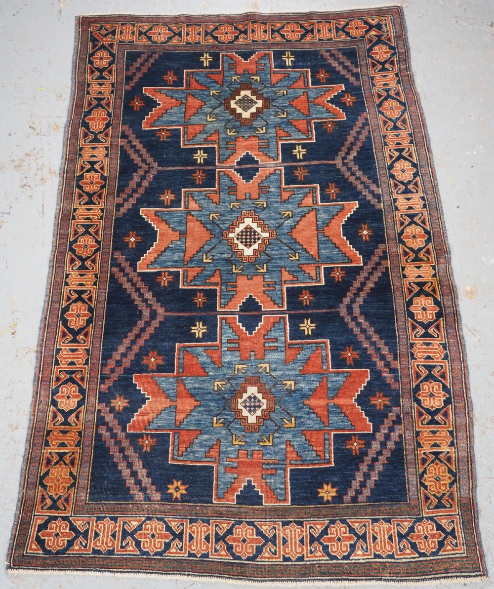 antique caucasian derbent rug with lesghi star design circa 1900