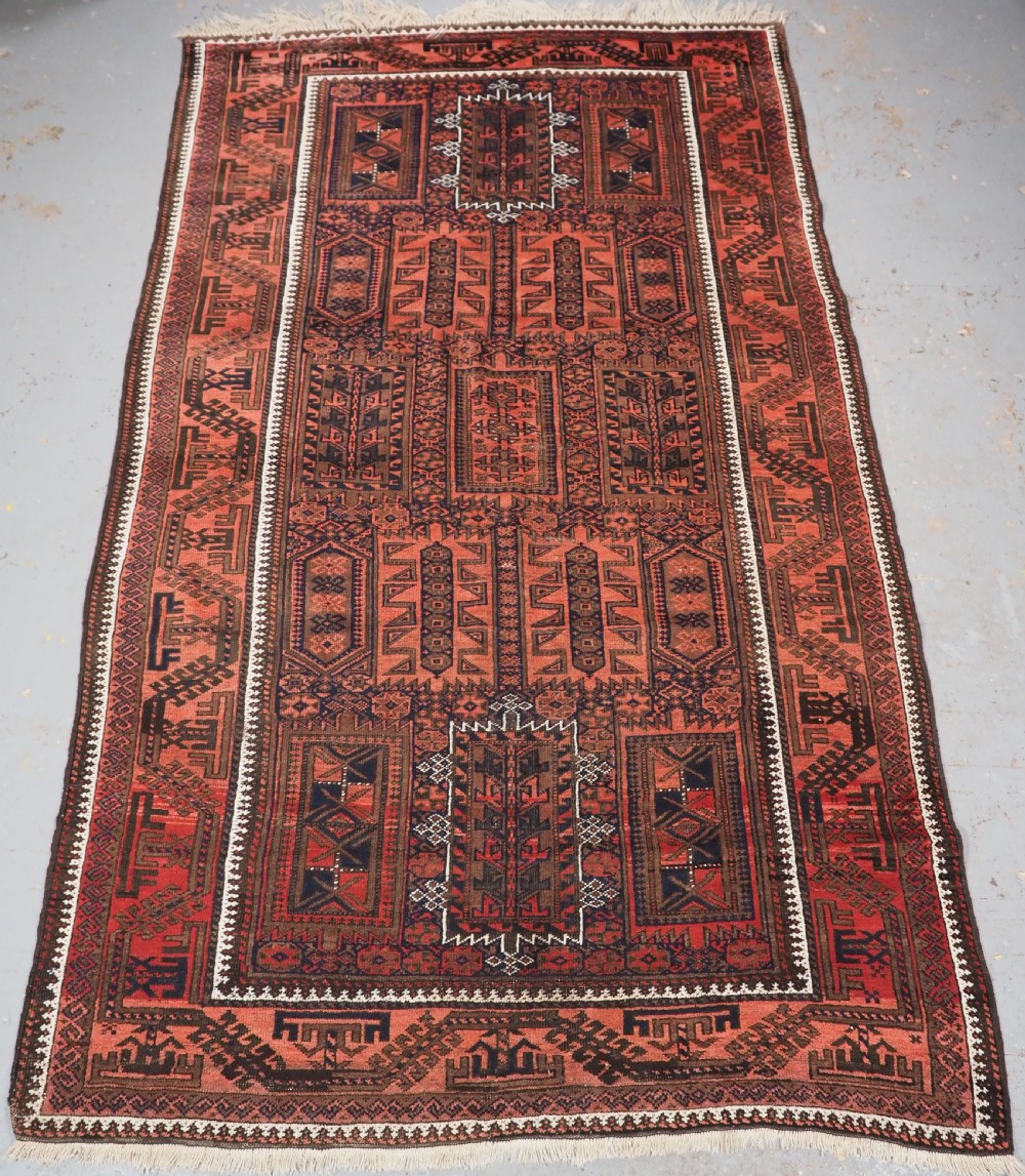 antique baluch rug traditional yaquab khani design circa 1900