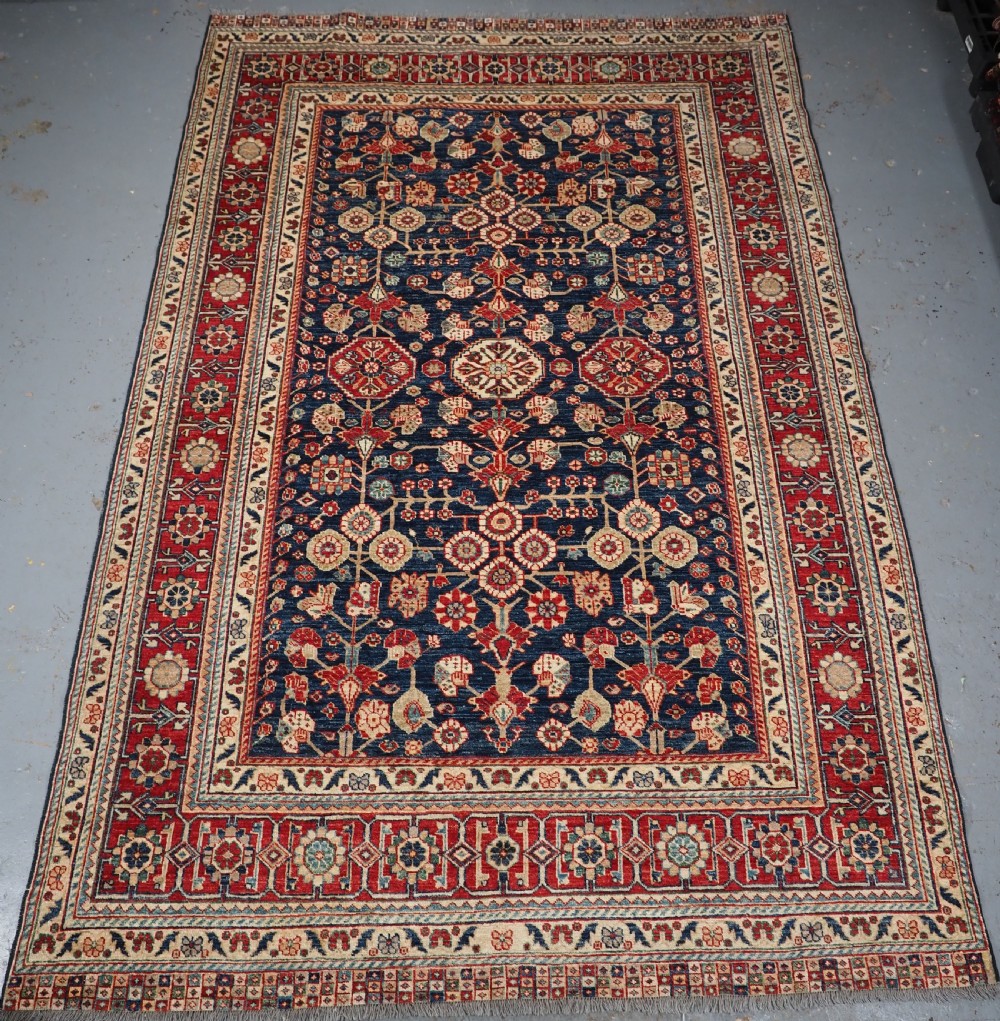 hand knotted afghan kazak rug superb colour small room size about 15 years old