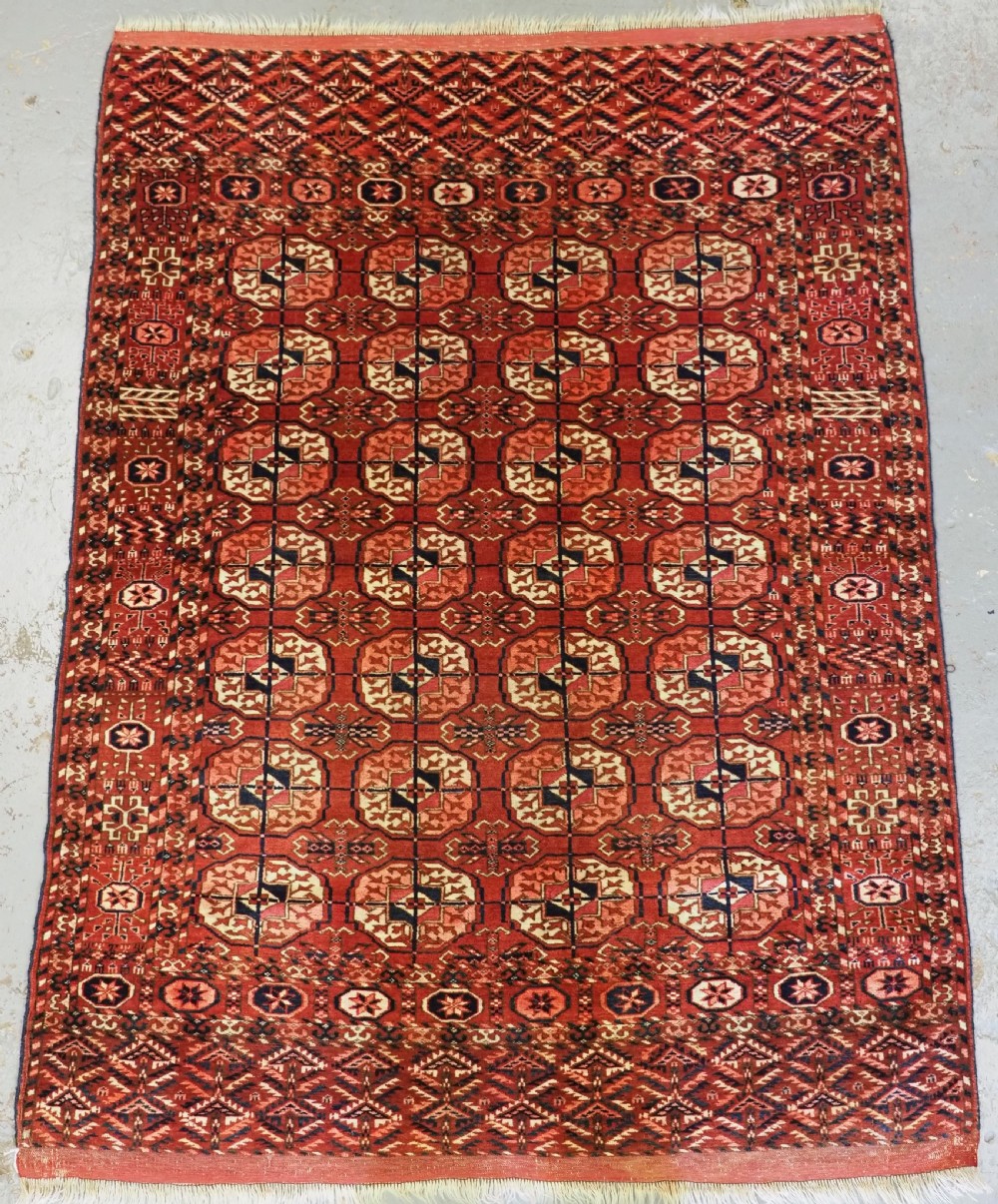 antique tekke turkmen 'dowry' rug small size and very fine weave circa 187080