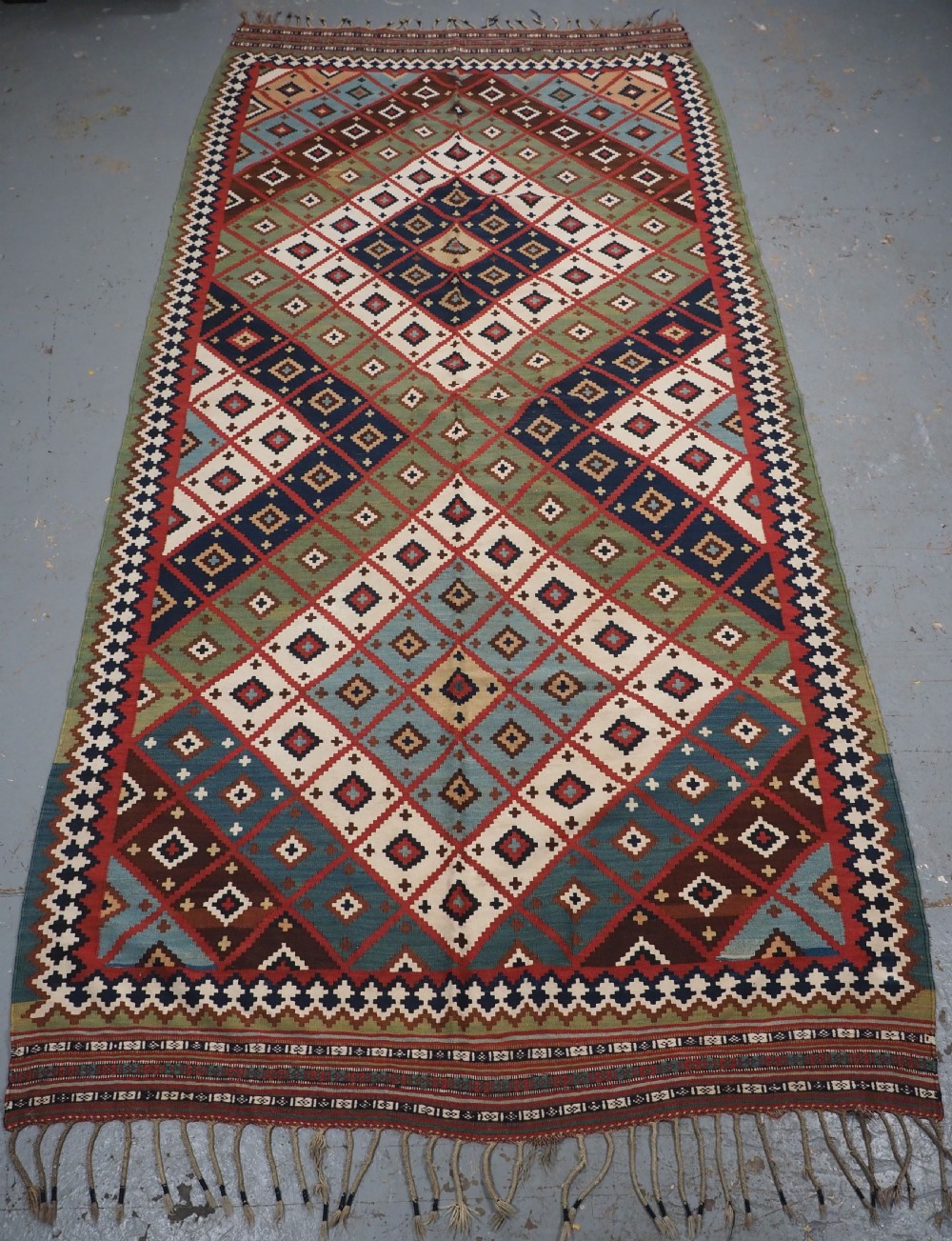 antique qashqai tribal kilim superb condition colours circa 1890