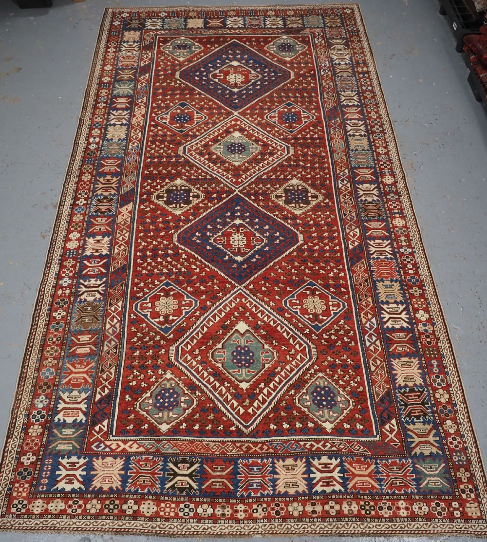 antique caucasian shirvan baku khila rug of large size outstanding condition circa 1890