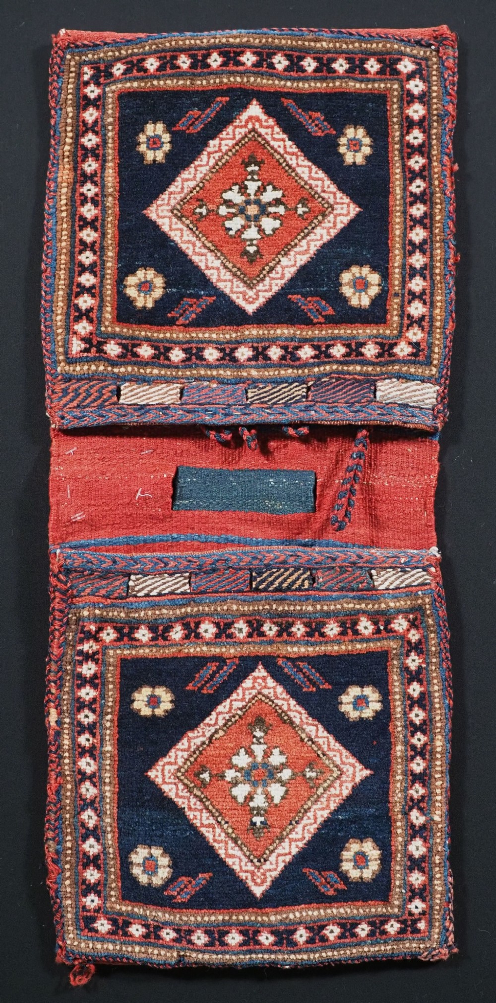 antique afshar miniature saddlebags khorjin perfect condition circa 1900