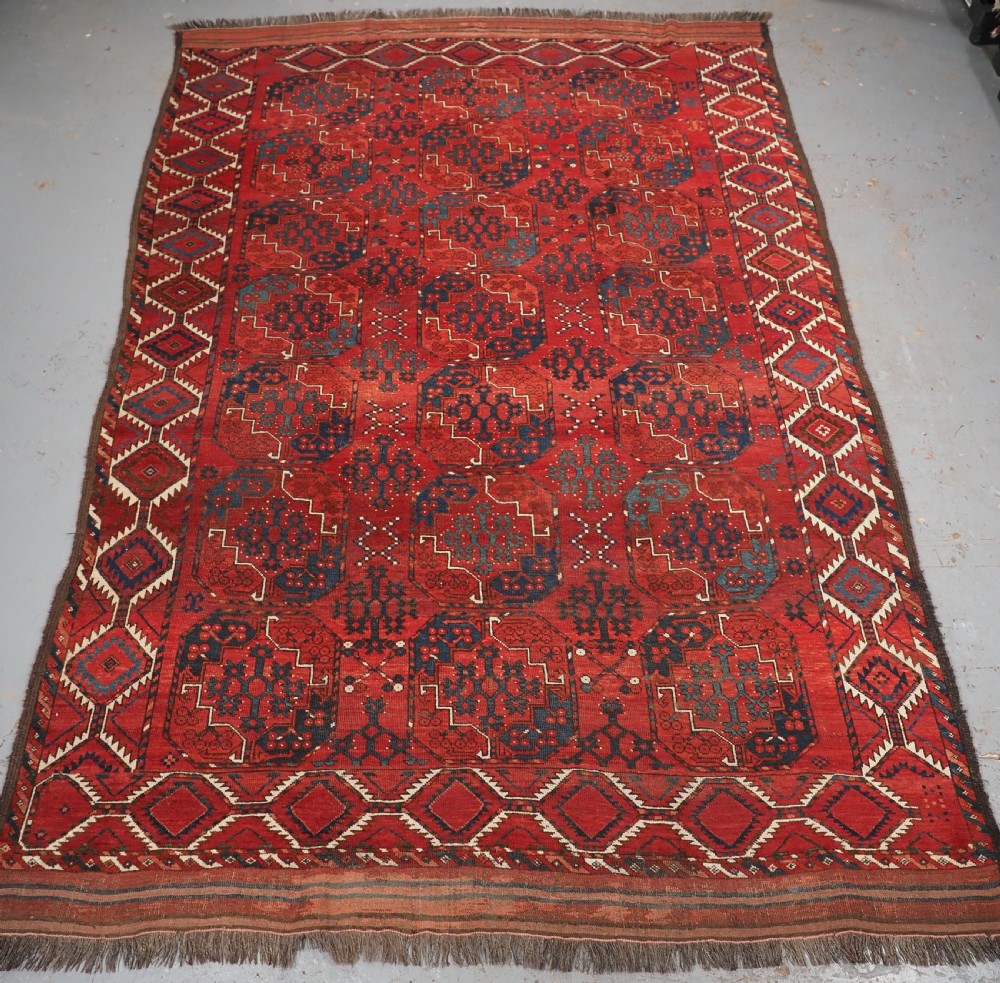 antique ersari turkmen main carpet superb colour circa 1870